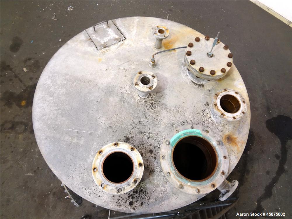 Used K & L Welding Tank, Approximately 1400 Gallon, 304 Stainless steel, Vertical. 72" diameter x 84" straight side, flat top & bottom. Internal rated atmospheric at 180 degrees F. Top openings: 2", ...