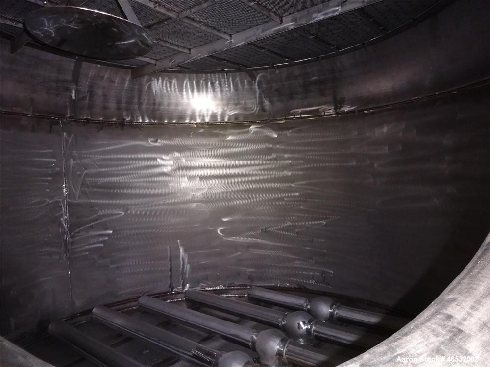 Unused- Graver Water Systems Approximate 4000 Gallon Mixed Bed Vessel Ion Exchange Column Tank. Manufactured by Kennedy Tank, 304/304L stainless steel, vertical. 120" Diameter x 60" straight side, 2:...