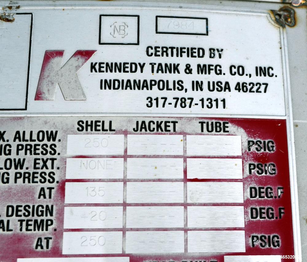 Unused- Graver Water Systems Approximate 4000 Gallon Mixed Bed Vessel Ion Exchange Column Tank. Manufactured by Kennedy Tank...