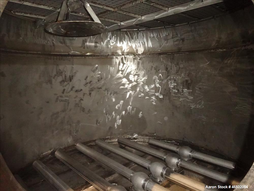 Unused- Graver Water Systems Approximate 4000 Gallon Mixed Bed Vessel Ion Exchange Column Tank. Manufactured by Kennedy Tank, 304/304L stainless steel, vertical. 120" Diameter x 60" straight side, 2:...