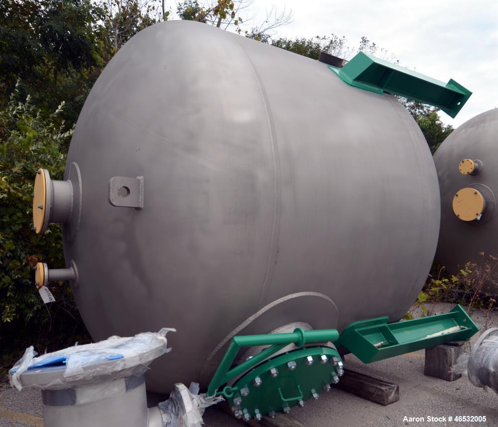 Unused- Graver Water Systems Approximate 4000 Gallon Mixed Bed Vessel Ion Exchange Column Tank. Manufactured by Kennedy Tank, 304/304L stainless steel, vertical. 120" Diameter x 60" straight side, 2:...