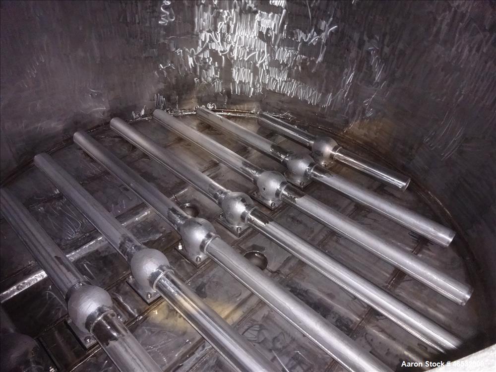 Unused- Graver Water Systems Approximate 4700 Gallon Cation Vessel Ion Exchange Column Tank. Manufactured by Kennedy Tank, 316/316L stainless steel, vertical. 120" Diameter x 76" straight side, 2:1 e...