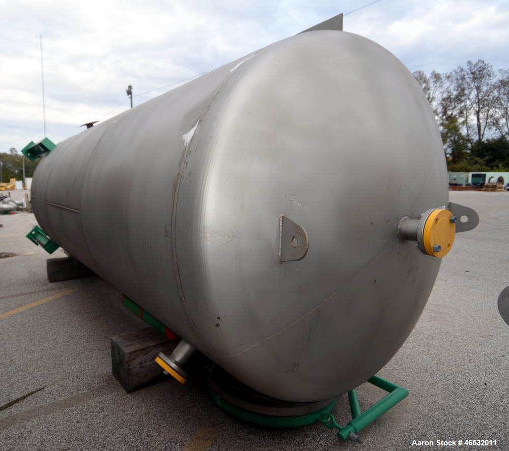 Unused- Graver Water Systems Approximate 3000 Gallon Exhausted Resin Storage Vessel. Manufactured by Kennedy Tank, 304/304L stainless steel, vertical. 72" Diameter x 168" straight side, dished top an...