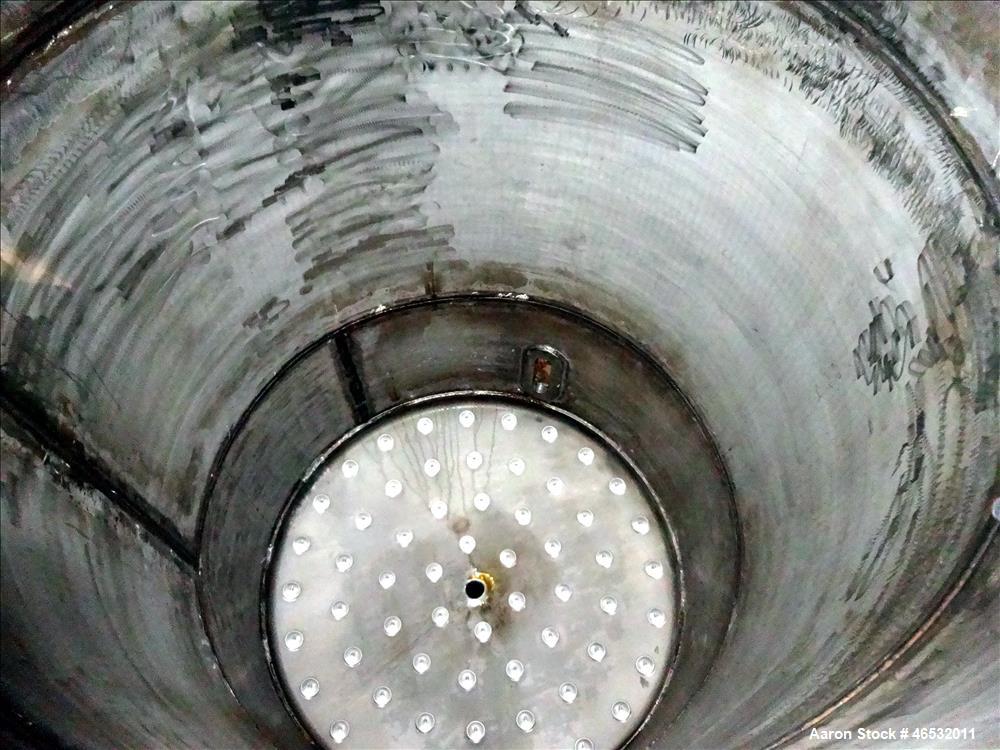 Unused- Graver Water Systems Approximate 3000 Gallon Exhausted Resin Storage Vessel. Manufactured by Kennedy Tank, 304/304L stainless steel, vertical. 72" Diameter x 168" straight side, dished top an...