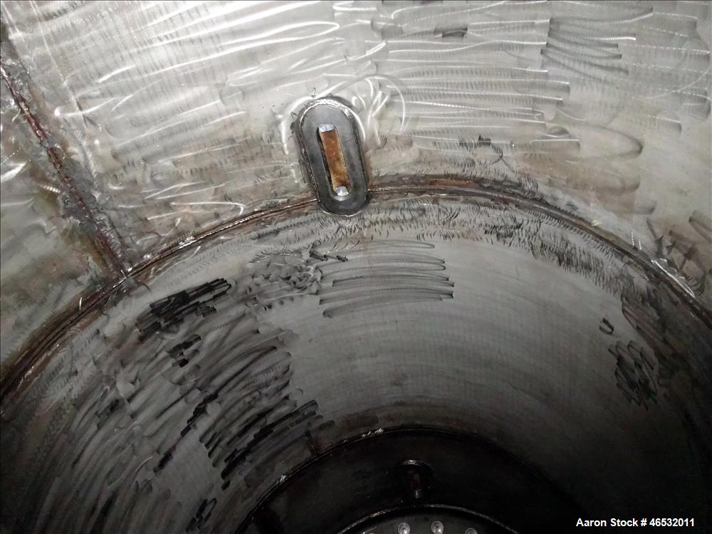 Unused- Graver Water Systems Approximate 3000 Gallon Exhausted Resin Storage Vessel. Manufactured by Kennedy Tank, 304/304L stainless steel, vertical. 72" Diameter x 168" straight side, dished top an...