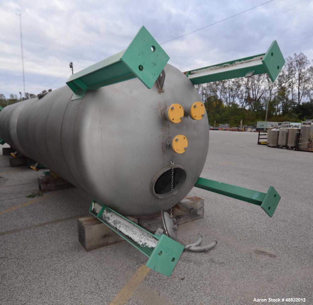 Unused- Graver Water Systems Approximate 3000 Gallon Fresh Resin Storage Vessel. Manufactured by Kennedy Tank, 304/304L stainless steel, vertical. 72" Diameter x 168" straight side, dished top and bo...