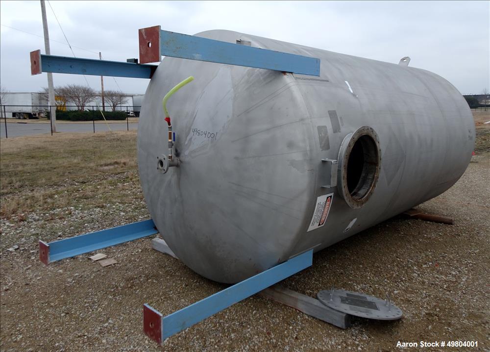 Used Kennedy Tank, Approximate 3,500 Gallon, 7' Diameter x 15' High, Vertical, Stainless Steel. Dished Heads. (4) Angle iron legs.  Yr. 1995.