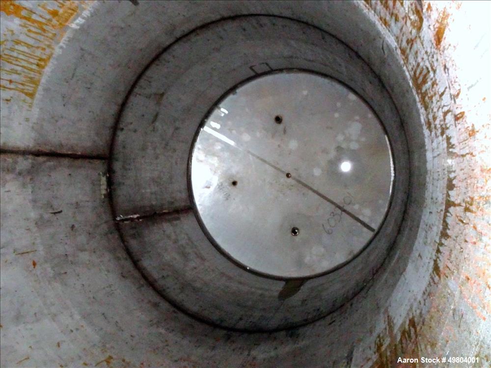 Used Kennedy Tank, Approximate 3,500 Gallon, 7' Diameter x 15' High, Vertical, Stainless Steel. Dished Heads. (4) Angle iron legs.  Yr. 1995.