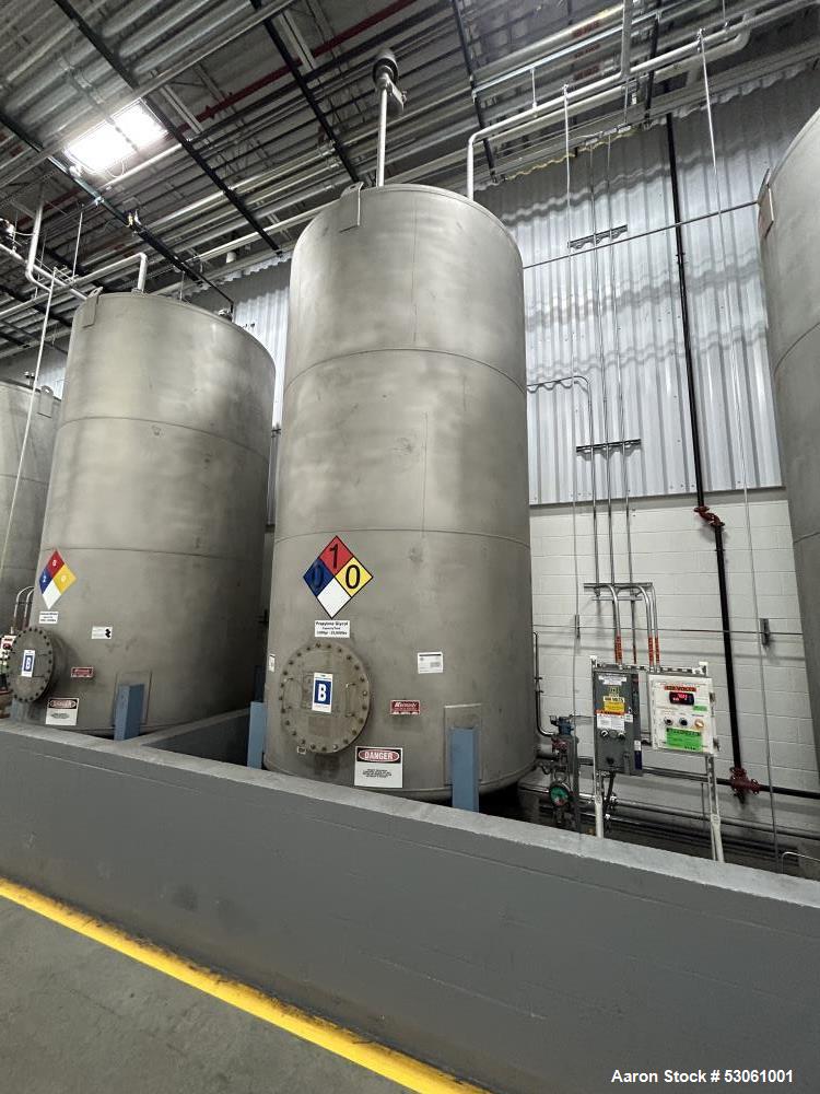Used 3,000 Gallon Kennedy Holding Tank, Approx. 153" straight side, 84" diameter,Approx 183" overall height. Various top openings, 20" side bottom bolted manyway entrance, 3" center bottom outlet w/ ...