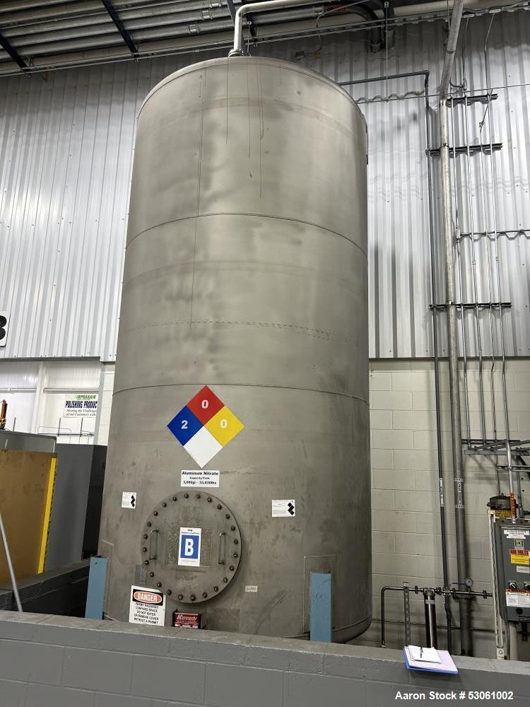 Used 3,000 Gallon Kennedy Holding Tank, Approx. 153" straight side, 84" diameter,Approx 183" overall height. Various top openings, 20" side bottom bolted manyway entrance, 3" center bottom outlet w/ ...