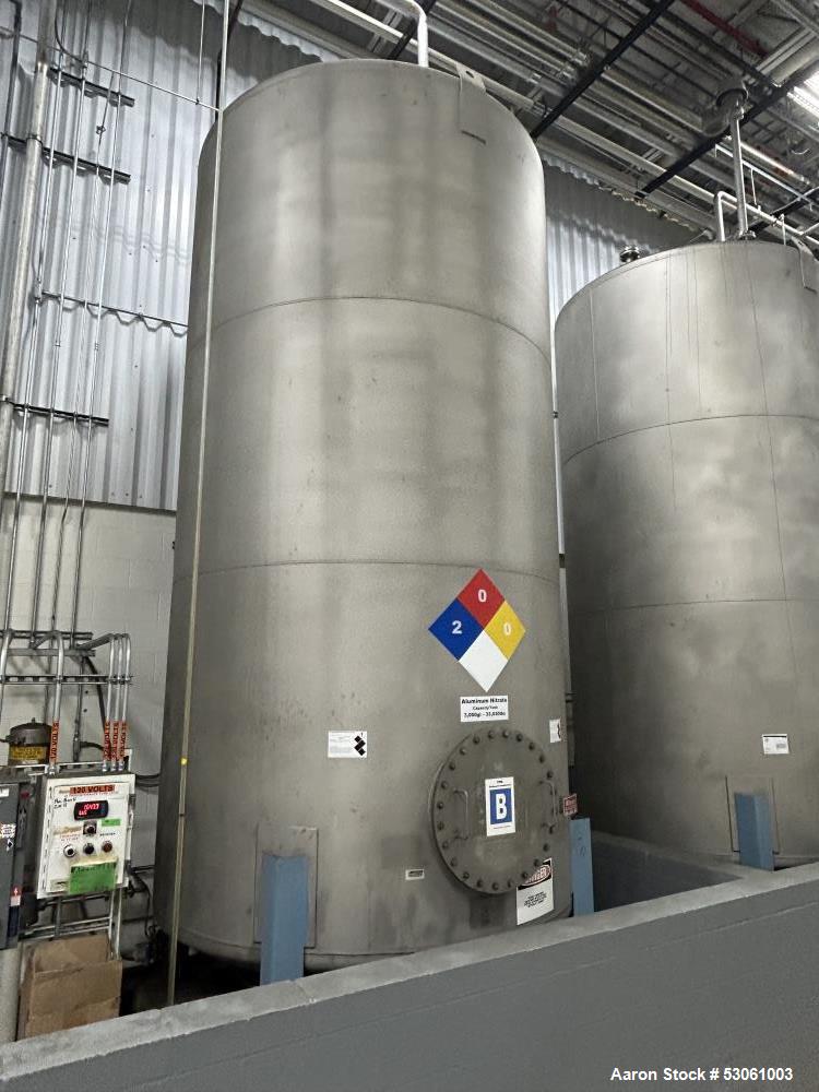 Used 3,000 Gallon Kennedy Holding Tank, Approx. 153" straight side, 84" diameter,Approx 183" overall height. Various top openings, 20" side bottom bolted manyway entrance, 3" center bottom outlet w/ ...