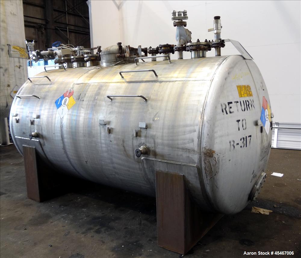 Used 1,900 Gallon Stainless Steel Tennessee Eastman Pressure Tank