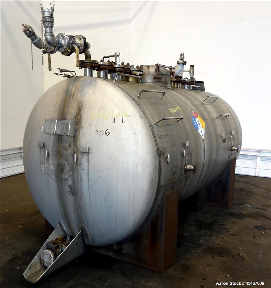 Used 1,900 Gallon Stainless Steel Tennessee Eastman Pressure Tank