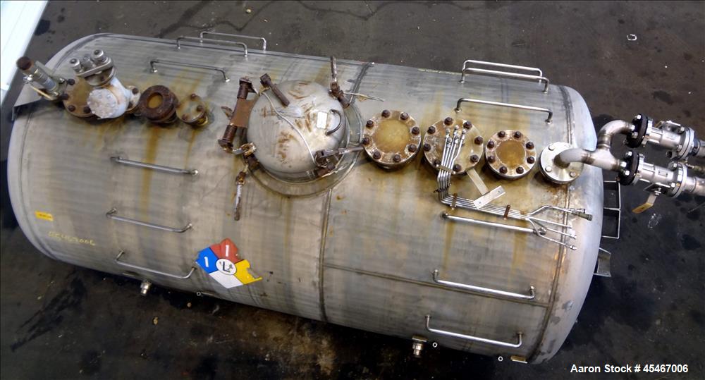 Used 1,900 Gallon Stainless Steel Tennessee Eastman Pressure Tank
