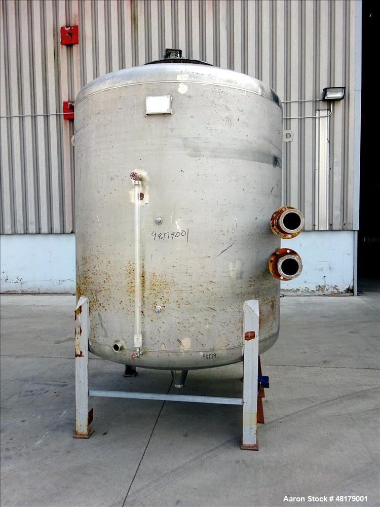 Used Komline-Sanderson Tank, Approximate 1500 Gallon, 316 Stainless Steel, Vert