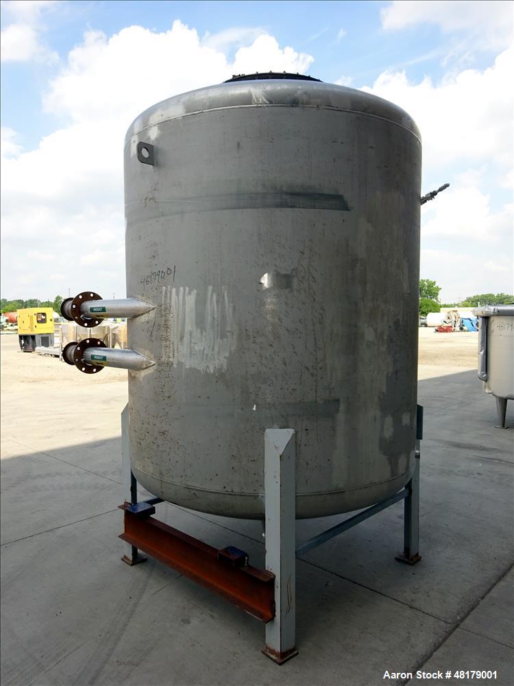 Used Komline-Sanderson Tank, Approximate 1500 Gallon, 316 Stainless Steel, Vert