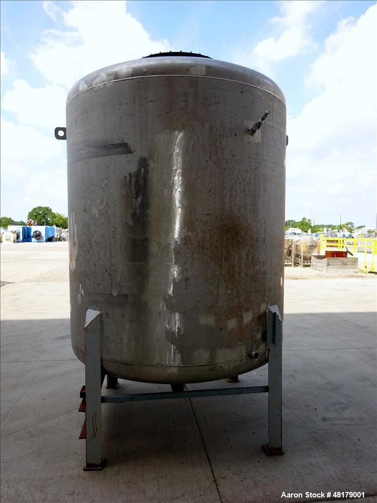 Used Komline-Sanderson Tank, Approximate 1500 Gallon, 316 Stainless Steel, Vert