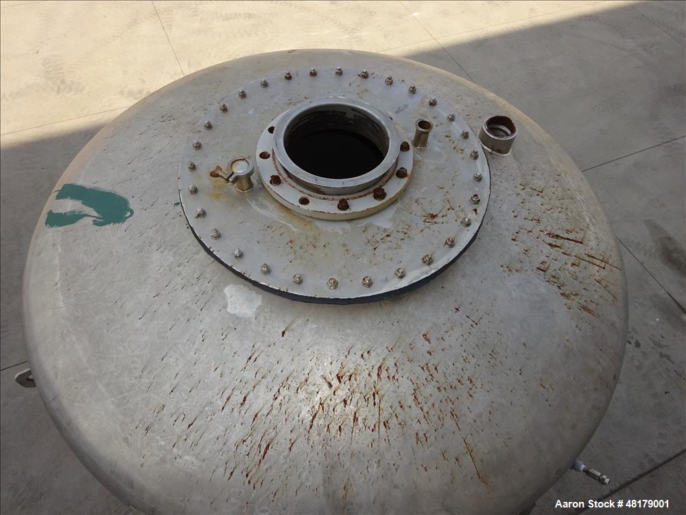 Used Komline-Sanderson Tank, Approximate 1500 Gallon, 316 Stainless Steel, Vert