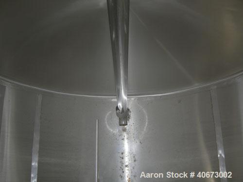 Used L'Hoir Incorporated Tank, 3,602 Gallon (3000 Imperial), 304 stainless steel, horizontal. Approximately 91 1/2" diameter x 120" straight side, dished heads. 2 internal CIP spray balls.  Openings:...