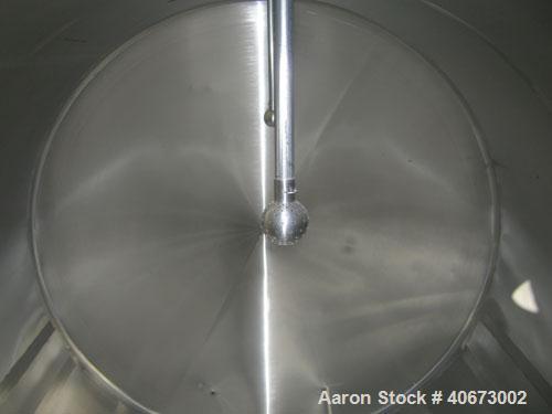 Used L'Hoir Incorporated Tank, 3,602 Gallon (3000 Imperial), 304 stainless steel, horizontal. Approximately 91 1/2" diameter x 120" straight side, dished heads. 2 internal CIP spray balls.  Openings:...