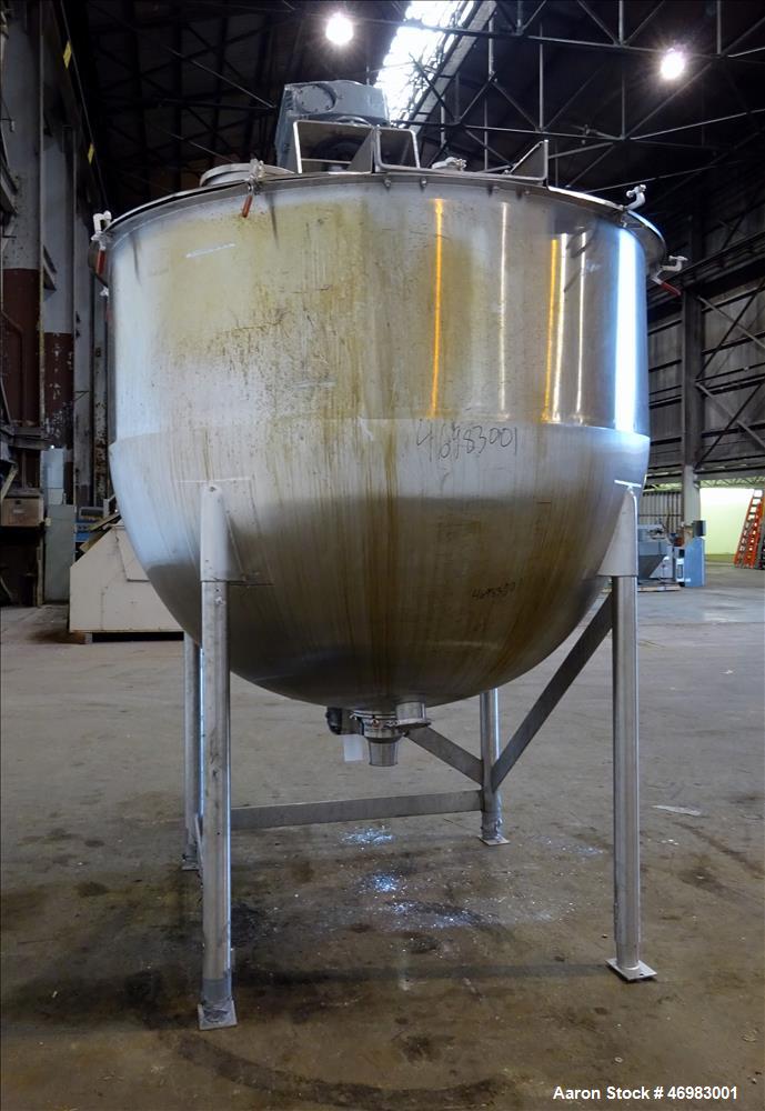 Used Lee Industries Mixing Tank, 1000 Gallon,  Model # 1000 A5S, 316 Stainless
