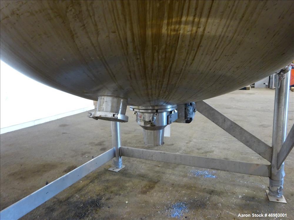 Used Lee Industries Mixing Tank, 1000 Gallon,  Model # 1000 A5S, 316 Stainless