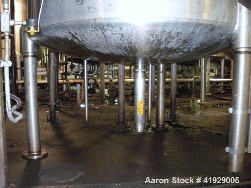 Used- Lee Industries Tank, 2000 Gallon, model DBTT, stainless steel, vertical. 76" diameter x 106" straight side, dished top...