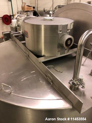 Used- Approximately 2,500 Gallon Lee Industries 304 Stainless Steel Jacketed Dou