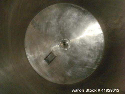 Used Lee Metal Products Tank, 1910 Gallon, 316 Stainless Steel, Vertical. 76" Diameter x 108" straight side, slight dish top, dished bottom. Openings: top (2) 18" manways with covers, (2) 3" sanitary...