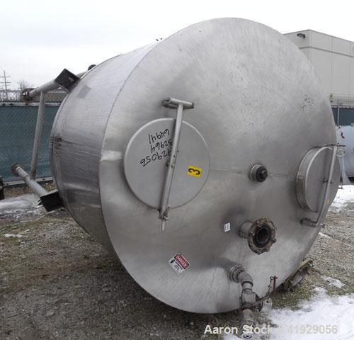Used Lee Metal Products Tank, 1500 Gallon, 316 Stainless Steel, Vertical. 76" diameter x 56" straight side. Dished 304 stainless steel top head, hemisperical bottom. Approximate 92" overall depth. To...