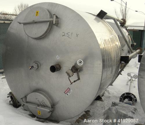 Used Lee Metal Products Tank, 1500 Gallon, 316 Stainless Steel, Vertical. 76" diameter x 56" straight side. Dished 304 stainless steel top head, hemisperical bottom. Approximate 92" overall depth. To...