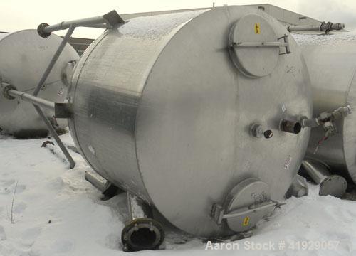 Used Lee Metal Products Tank, 1500 Gallon, 316 Stainless Steel, Vertical. 76" diameter x 56" straight side. Dished 304 stainless steel top head, hemisperical bottom. Approximate 92" overall depth. To...