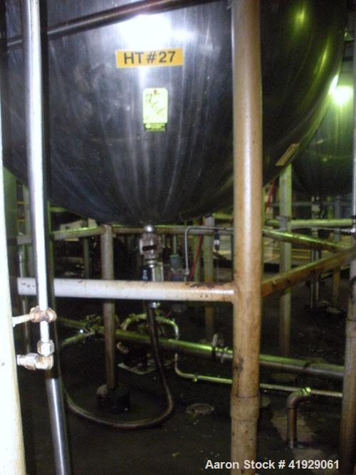 Used Lee Metal Products Tank, 1500 Gallon, 316 Stainless Steel, Vertical. 76" Diameter x 56" straight side, 304 stainless steel dished top, hemisperical bottom. Approximate 92" overall depth. Opening...