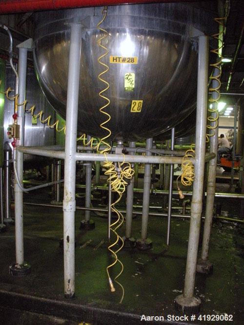 Used Lee Metal Products Tank, 1500 Gallon, 316 Stainless Steel, Vertical. 76'' Diameter x 56'' straight side, 304 stainless steel dished top, hemisperical bottom. Approximate 92'' overall depth. Open...