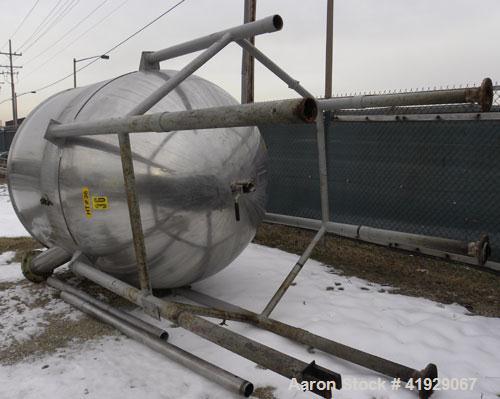 Used Lee Metal Products Tank, 1500 Gallon, 316 stainless steel, vertical. 76" diameter x 56" straight side. Dished 304 stainless steel top head, hemisperical bottom. Approximate 92" overall depth. Op...