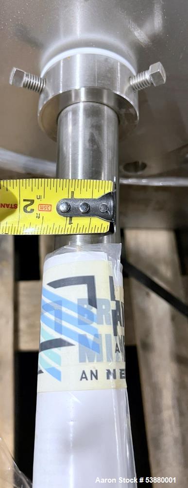 Unused 1,260 Gallon equivalent to 40 BBL 304 Stainless steel agitated Tank fabri
