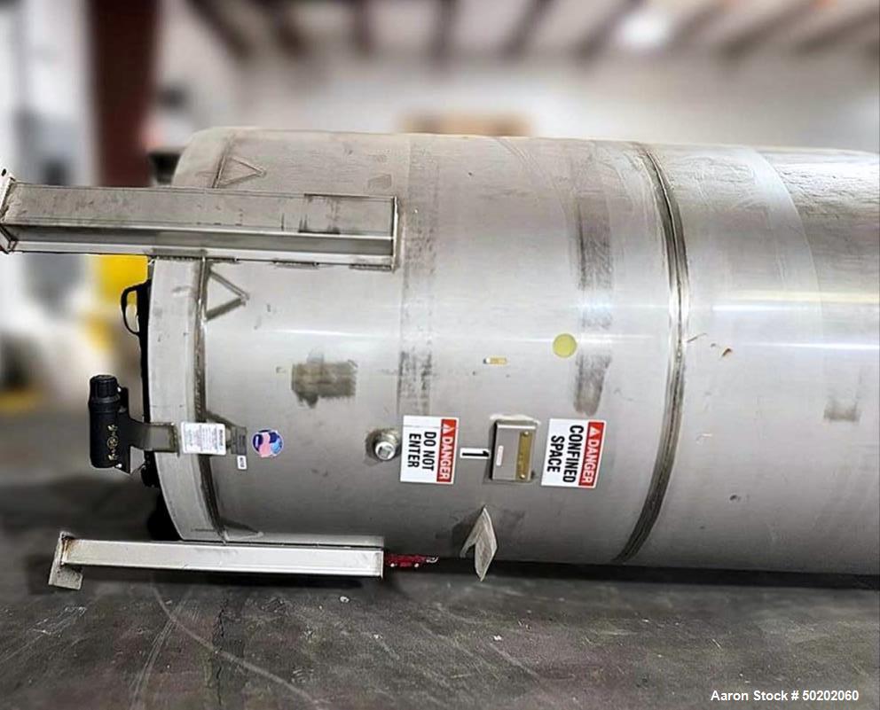 Used Meridian 3,400 Gallon Stainless Steel Storage Tank | Vertical Cone Bottom Vessel