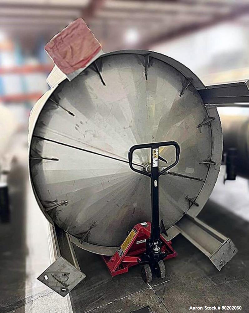 Used Meridian 3,400 Gallon Stainless Steel Storage Tank | Vertical Cone Bottom Vessel