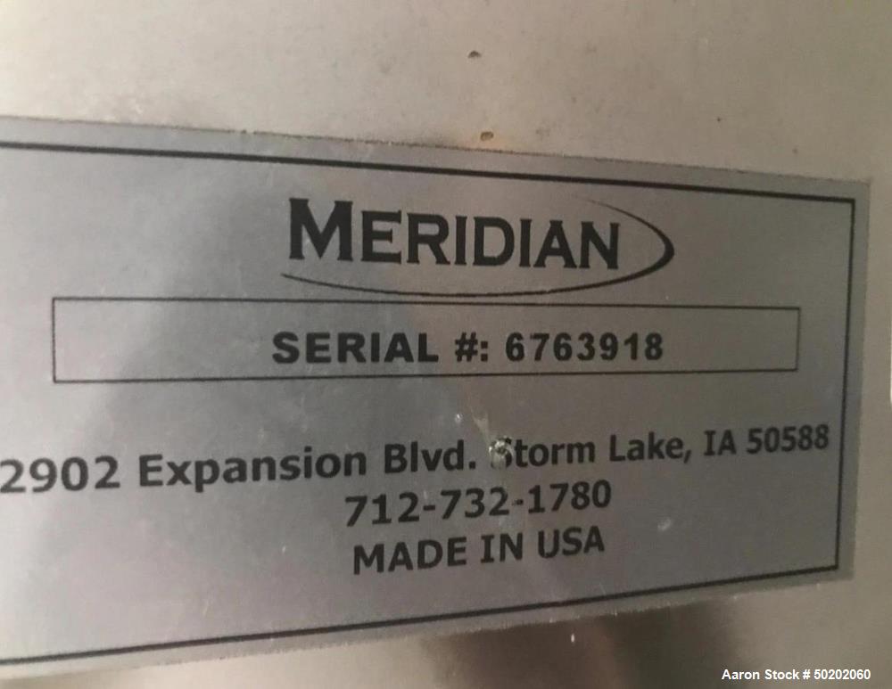 Used Meridian 3,400 Gallon Stainless Steel Vertical Storage Tank – 72" Diameter × 216" High