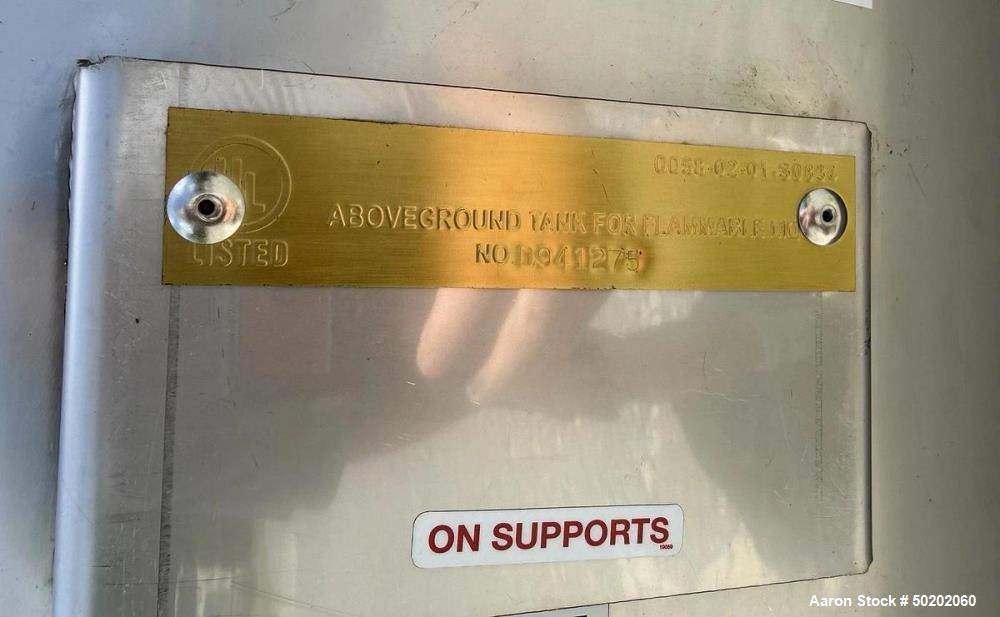 Used Meridian 3,400 Gallon Stainless Steel Vertical Storage Tank – 72" Diameter × 216" High