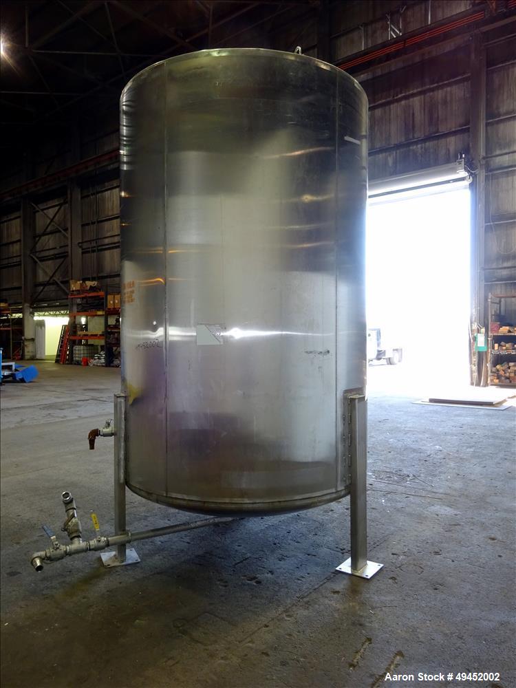 Used Mid State Tank Company Tank, Approximate 2,400 Gallon, 304 Stainless Steel