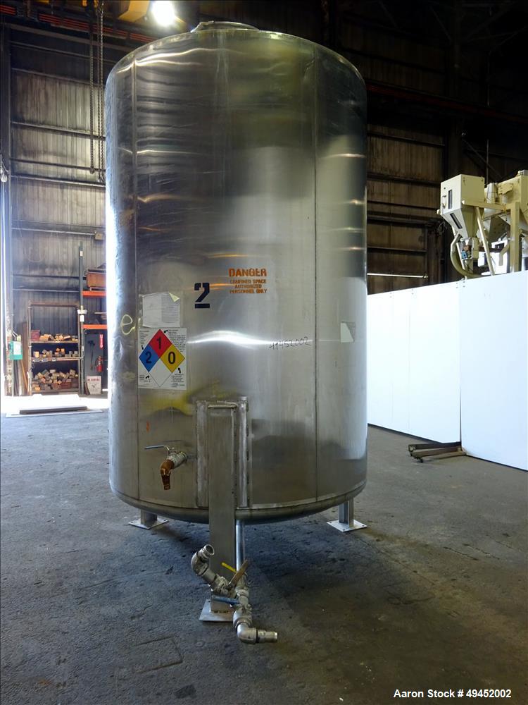Used Mid State Tank Company Tank, Approximate 2,400 Gallon, 304 Stainless Steel