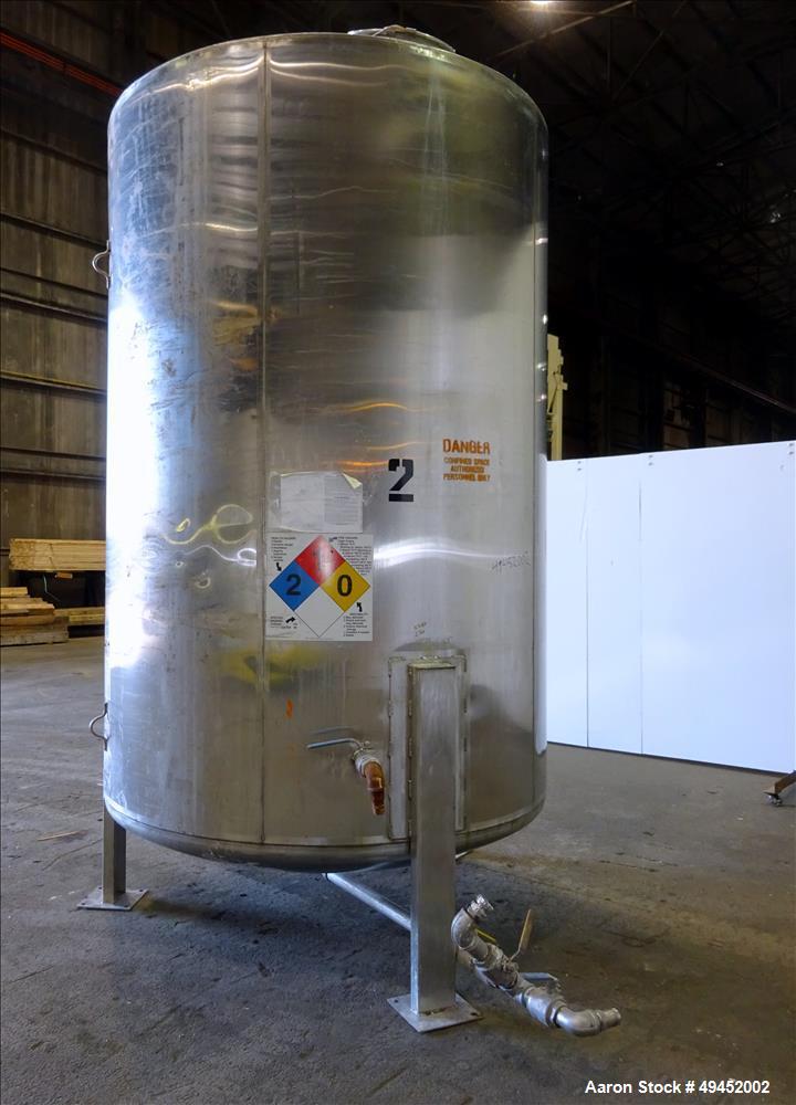 Used Mid State Tank Company Tank, Approximate 2,400 Gallon, 304 Stainless Steel