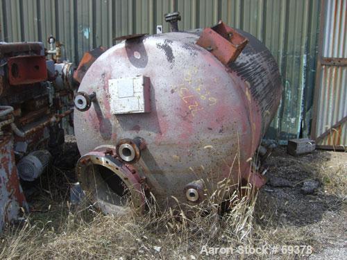 Used- Mitternight Boiler Works Pressure Tank, 1136 Gallon, 304 Stainless Steel, Vertical. 60" diameter x 81" straight side, ...