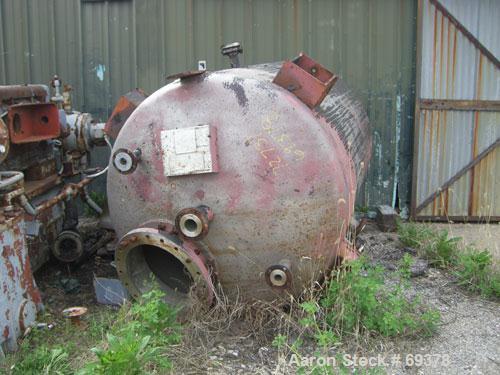 Used- Mitternight Boiler Works Pressure Tank, 1136 Gallon, 304 Stainless Steel, Vertical. 60" diameter x 81" straight side, ...