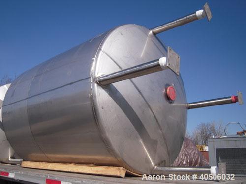 Unused- Mueller Pressure Tank, 2500 Gallon, Model "F", 304L Stainless steel, Vertical. 84" diameter x 96" straight side, dished top and bottom. Internal rated 15 psi at 200 deg.f., and -20 deg.f. at ...