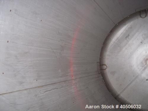 Unused- Mueller Pressure Tank, 2500 Gallon, Model "F", 304L Stainless steel, Vertical. 84" diameter x 96" straight side, dished top and bottom. Internal rated 15 psi at 200 deg.f., and -20 deg.f. at ...