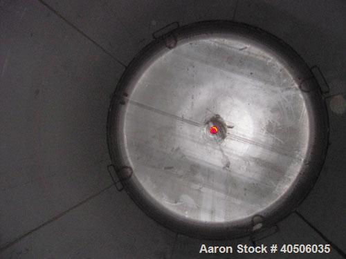 Unused- Mueller Pressure Tank, 2500 Gallon, Model "F", 304L Stainless steel, Vertical. 84" diameter x 96" straight side, dished top and bottom. Internal rated 15 psi at 200 deg.f., and -20 deg.f. at ...