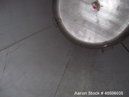 Unused- Mueller Pressure Tank, 2500 Gallon, Model "F", 304L Stainless steel, Vertical. 84" diameter x 96" straight side, dished top and bottom. Internal rated 15 psi at 200 deg.f., and -20 deg.f. at ...