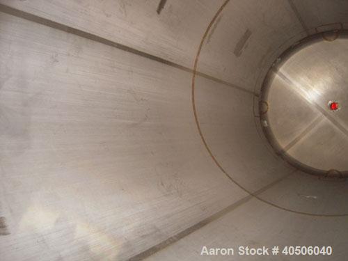 Unused- Mueller Pressure Tank, 2,500 Gallon, Model "F", 304 stainless steel, vertical. 72" diameter x 144" straight side, dished top and bottom. Internal rated 30 psi at 350 deg F and -20 deg F at 30...